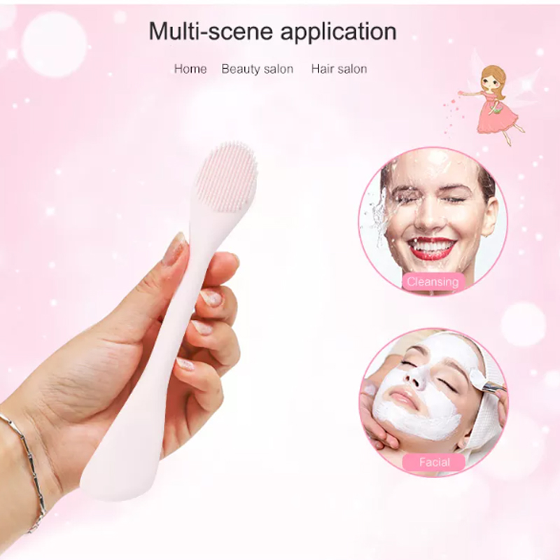 Silikonmaske Applikatormaske Hautpflege Pinsel Gesichtsreinigung Dual -End -Lotion Spatel Löffel für Make -up, Fundament, Sahne, Lotion, Feuchtigkeitscreme, Gel, Peeling, Tonmaske