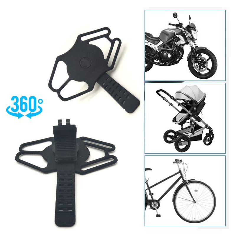 Silikonfahrrad -Telefonhalter, [360 ° Rotationsschocksicher] Fahrrad -Telefonhalter, universeller Silikon -Motorrad -Telefonhalter, kompatibel mit iPhone 14 13 12 11 Pro Max.